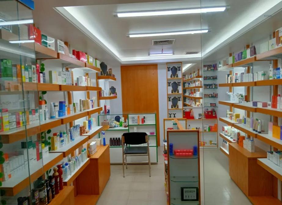 Kbazar skincare store interior in Dhanmondi, Dhaka — shelves with authentic Korean and global beauty products