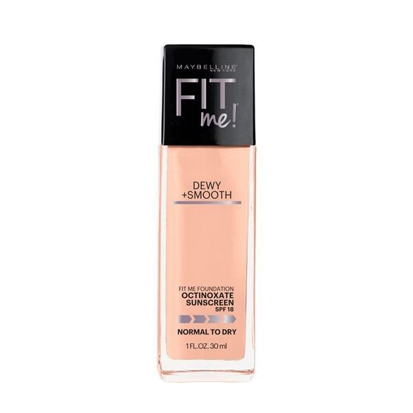 Maybelline Fit Me Dewy+Smooth Foundation- Nude Beige 125 (30ml) - Kbazar Korean Cosmetics Store