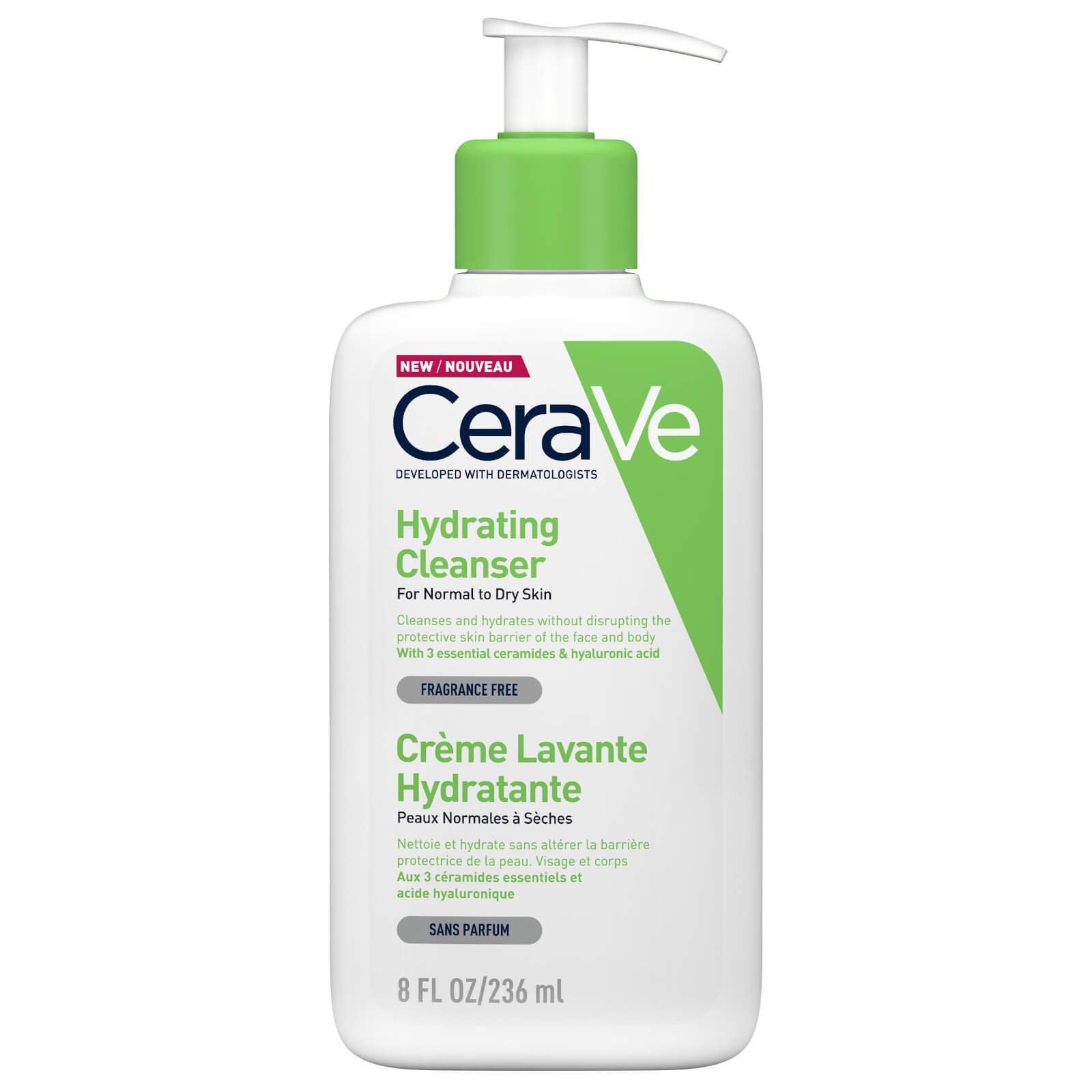 Cerave Hydrating Cleanser For Normal To Dry Skin 237ml USA Version - Kbazar Korean Cosmetics Store