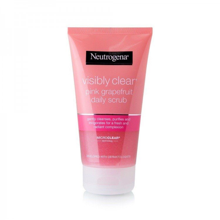 Neutrogena VISIBLY CLEAR Pink Grapefruit Daily Scrub - Kbazar Korean Cosmetics Store