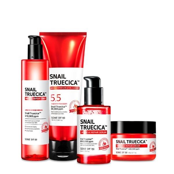 SOME BY MI Snail Truecica Miracle All-In-One Set 4Pcs - Kbazar Korean Cosmetics Store