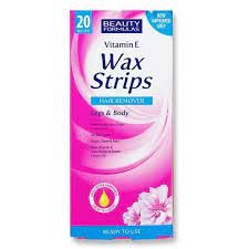 Beauty Formulas Vitamin E Hair Removal Wax Strips For Legs & Body 20pc - Kbazar - Korean Cosmetics Store