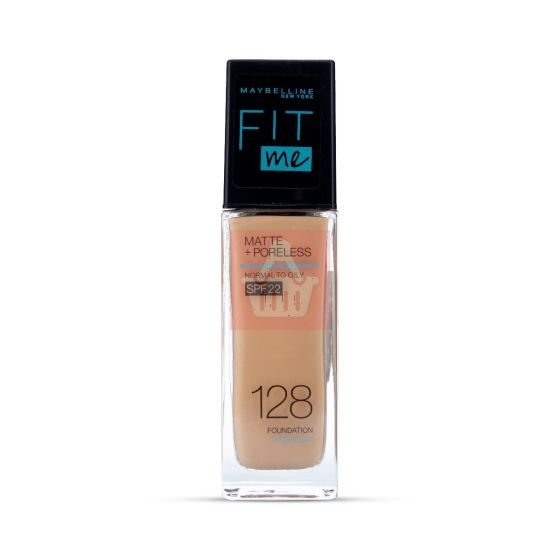 Maybelline Fit Me Matte Liquid Foundation SPF22 - Wram Nude 128 - 30ml - Kbazar Korean Cosmetics Store