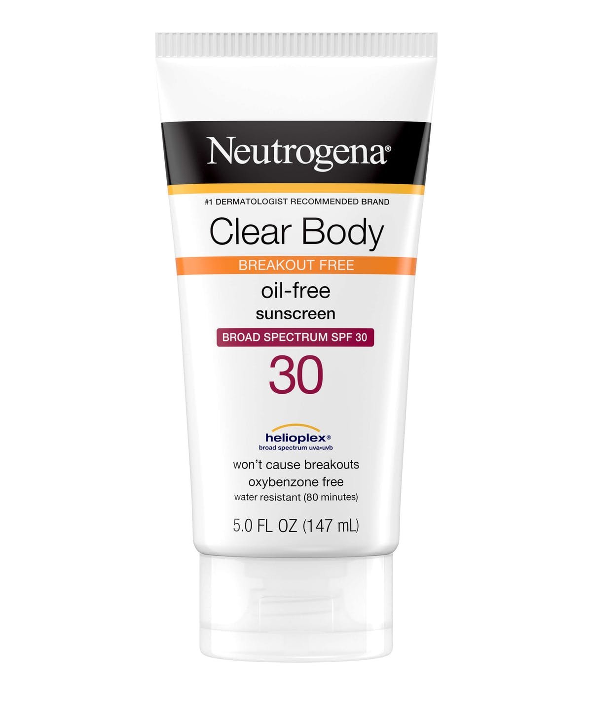 Neutrogena Clear Body Breakout-Free Liquid Sunscreen Lotion 147ml - Kbazar Korean Cosmetics Store
