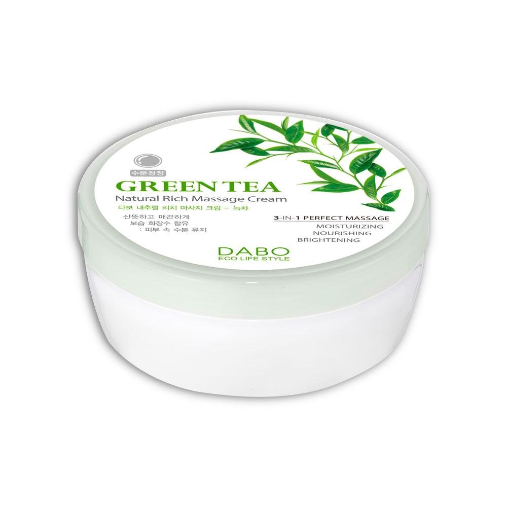 DABO Natural Rich Massage Cream Green Tea 200ml - Kbazar - Korean Cosmetics Store