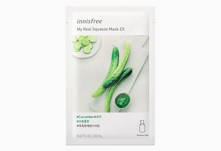 Innisfree My Real Squeeze Mask - Cucumber 20ml - Kbazar Korean Cosmetics Store