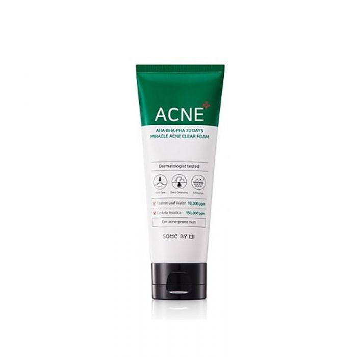 Some By Mi Aha Bha Pha 30Days Miracle Acne Clear Foam 100ml - Kbazar Korean Cosmetics Store