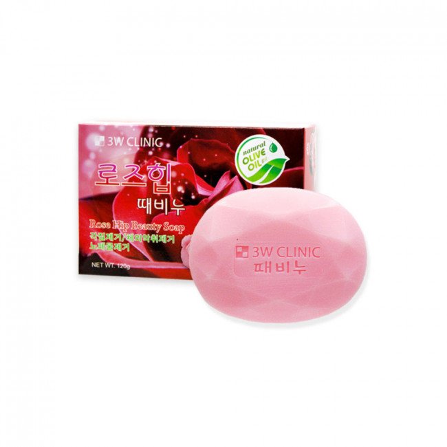 3W CLINIC Rose Soap 120g - Kbazar - Korean Cosmetics Store