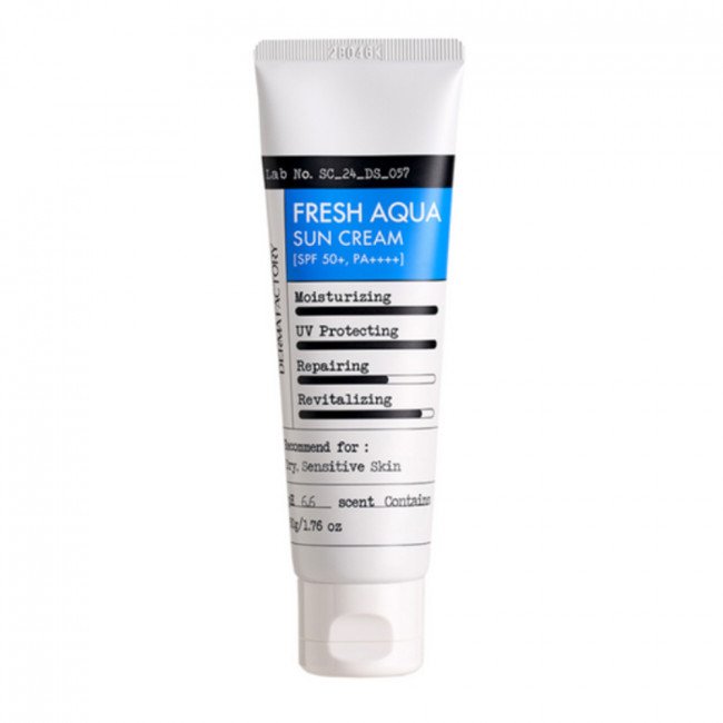 DERMA FACTORY Fresh Aqua Sun Cream SPF50+ PA++++ 50g - Kbazar - Korean Cosmetics Store
