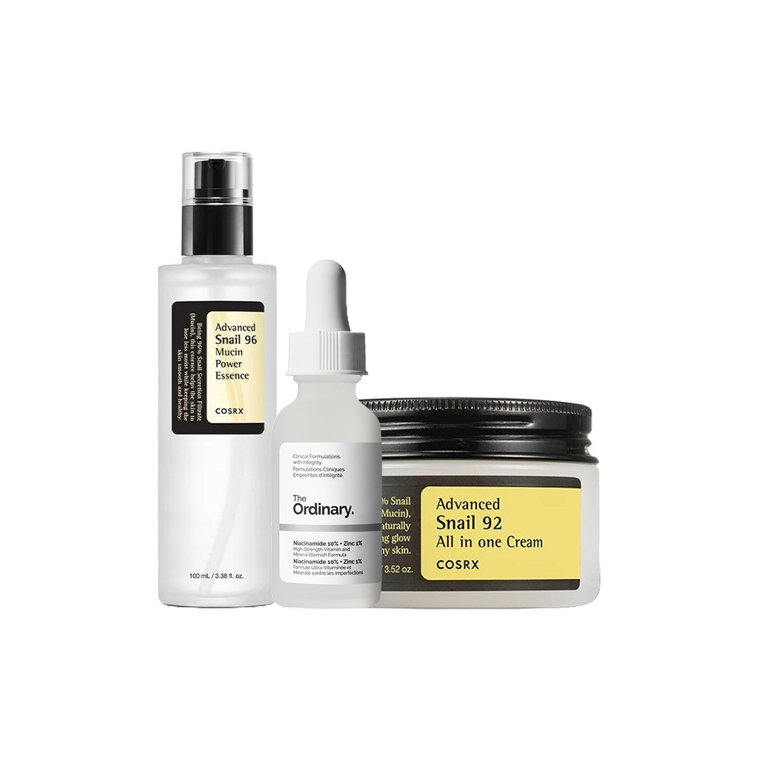 3-Step Glass Skin Glow Combo - Kbazar Korean Cosmetics Store