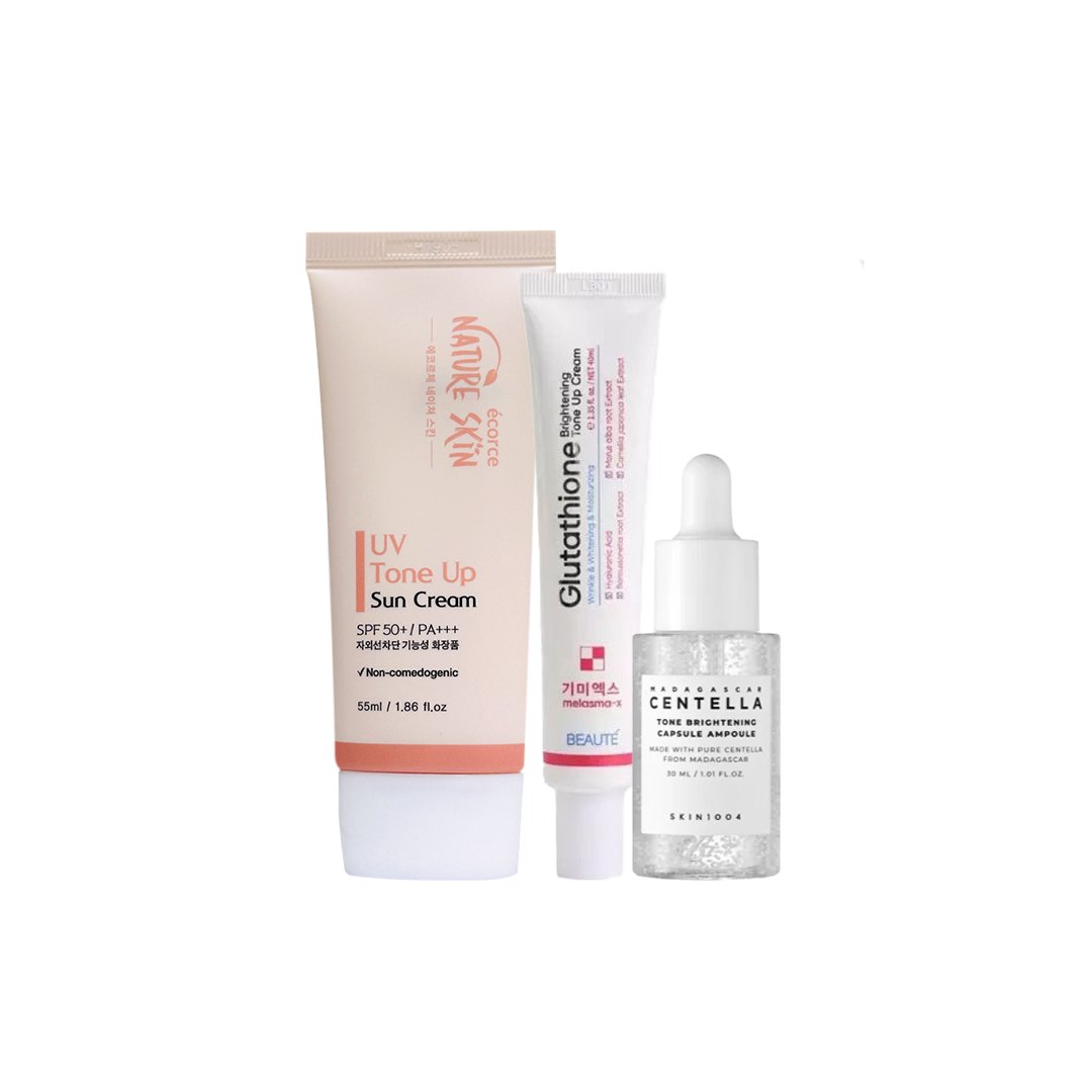 Korean 3-Step Brightening Glow Combo - Kbazar - Korean Cosmetics Store