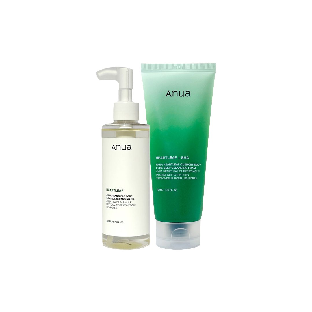 Anua Heartleaf Pore Control Double Cleansing Combo - Kbazar Korean Cosmetics Store