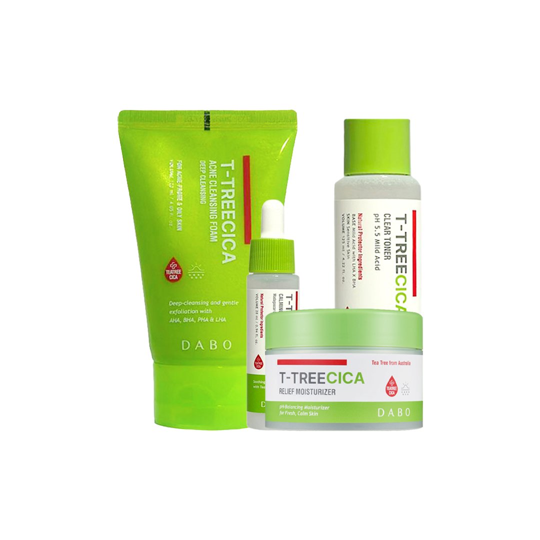 DABO T-Tree Cica Complete Acne Solution Combo Ship - Kbazar Korean Cosmetics Store