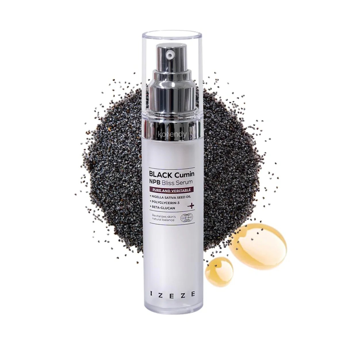 IZEZE Black Cumin NPB Bliss Serum 30ml - Kbazar Korean Cosmetics Store