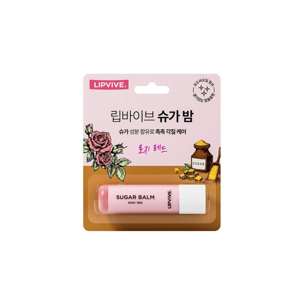 Lipvive Sugar Balm – Rosy Red 4.8 g - Kbazar - Korean Cosmetics Store