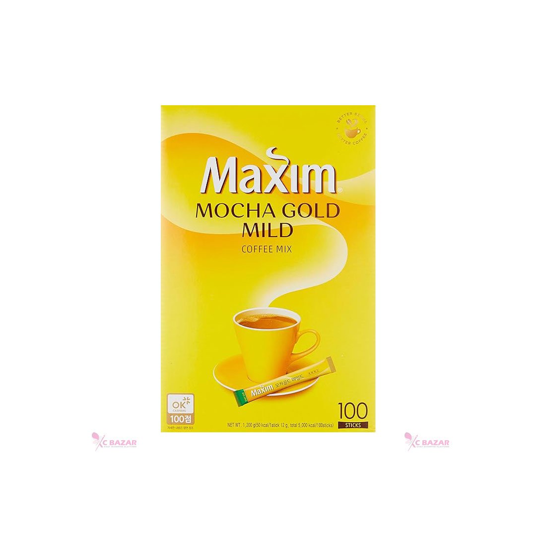 Maxim Mocha Gold Mild Coffee Mix - 100 STICKS - Kbazar Korean Cosmetics Store