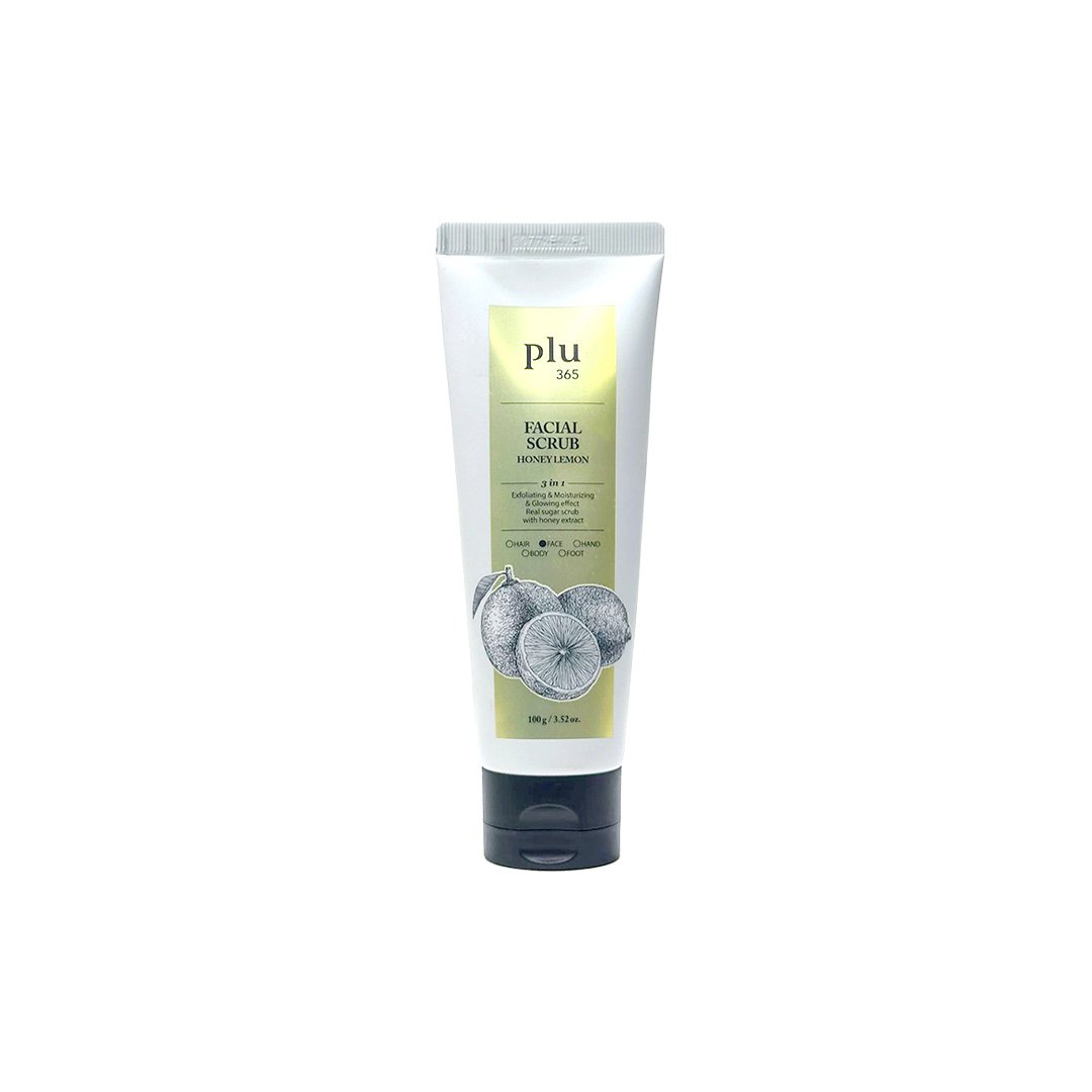 Plu 365 Facial Scrub Honey Lemon 100 g - Kbazar - Korean Cosmetics Store