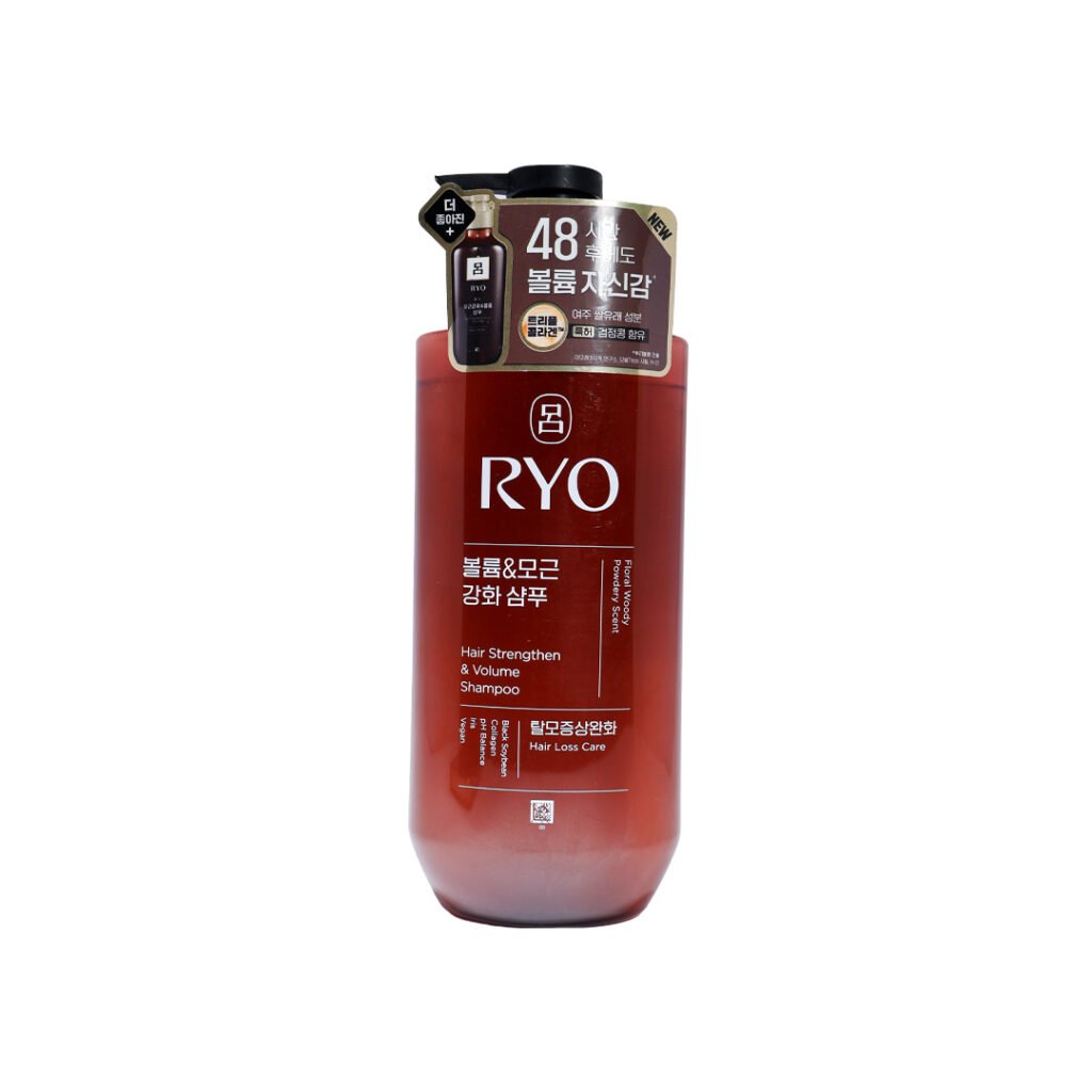 Ryo Hair Strengthen & Volume Shampoo – Floral Woody Powdery Scent 480 ml - Kbazar Korean Cosmetics Store
