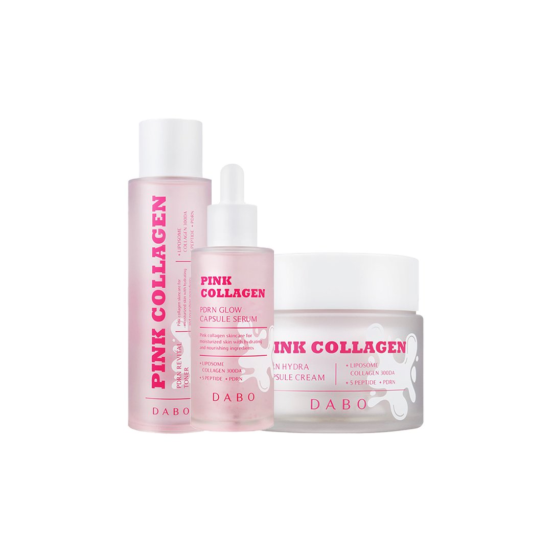 Dabo Pink Collagen PDRN Cream, Serum & Toner – Combo - Kbazar Korean Cosmetics Store
