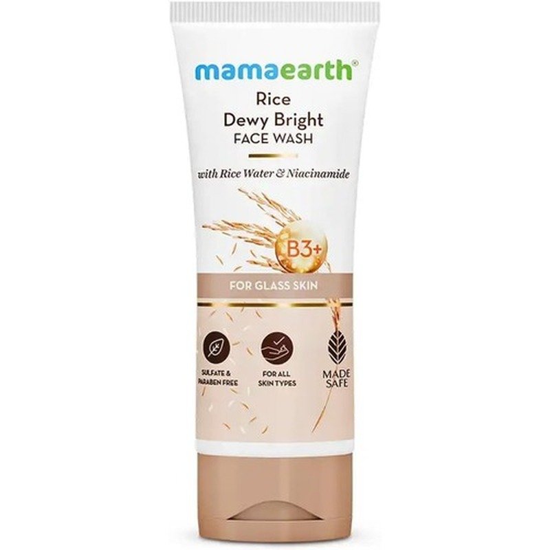 Mamaearth Rice Dewy Face Wash 100ml - Kbazar - Korean Cosmetics Store