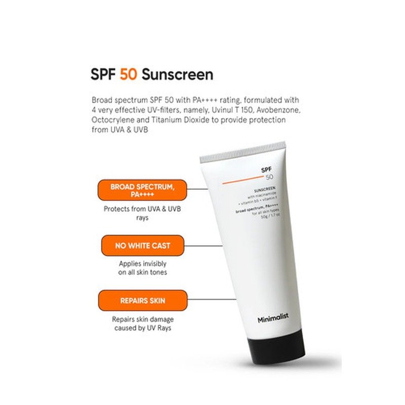 Minimalist SPF 50 Sunscreen 50g - Kbazar Korean Cosmetics Store