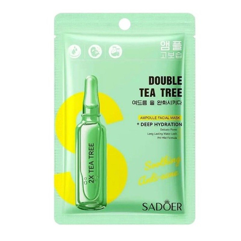 SADOER Green Tea Hydrating Beauty Mask - Kbazar - Korean Cosmetics Store