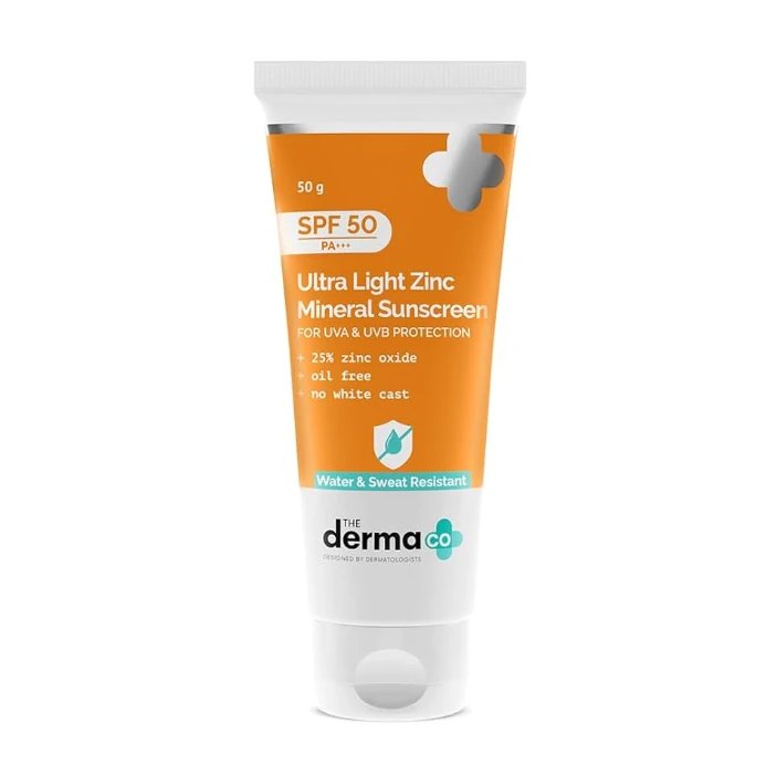 The Derma Co Ultra Light Zinc Mineral Sunscreen 50g - Kbazar Korean Cosmetics Store