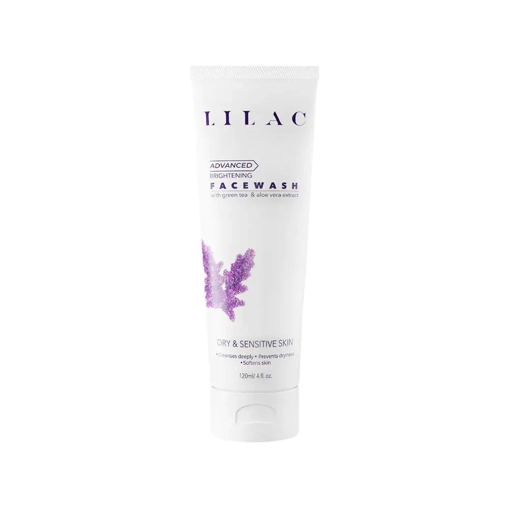 Lilac Advanced Brightening Face Wash Dry And Sensitive Skin 120ml - Kbazar - Korean Cosmetics Store