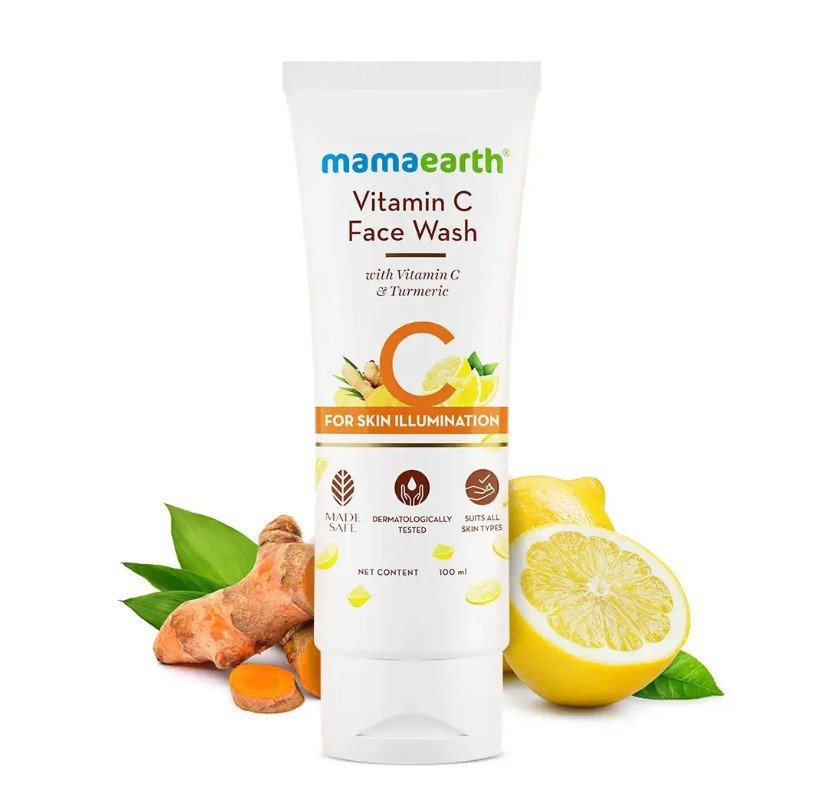 Mamaearth Vitamin C Daily Glow Face Wash 100ml - Kbazar - Korean Cosmetics Store