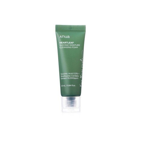 Anua Heartleaf Succinic Moisture Cleansing Foam 25ml - Kbazar Korean Cosmetics Store