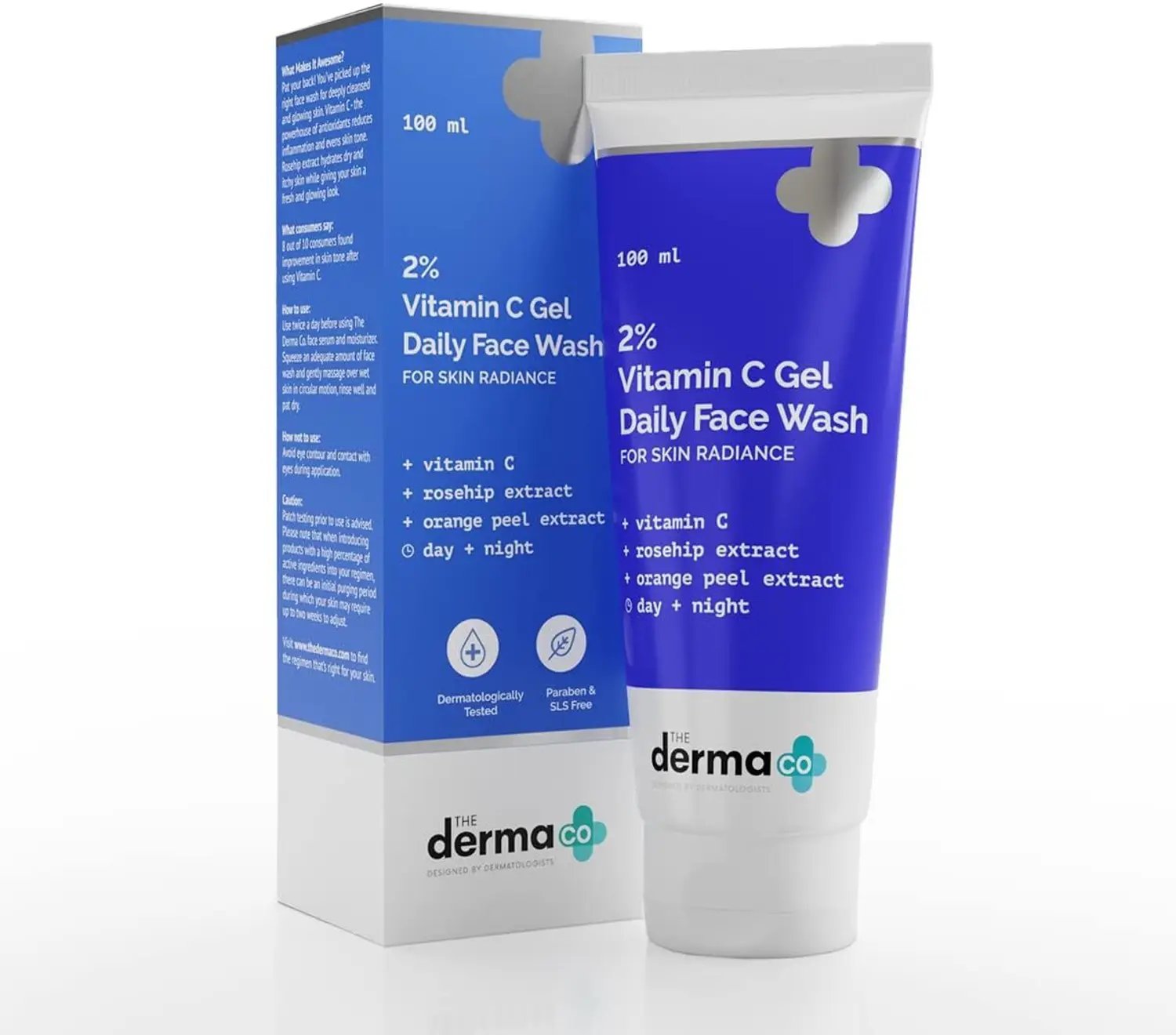 The Derma Co 2% Vitamin C Gel Daily Face Wash 80ml - Kbazar - Korean Cosmetics Store