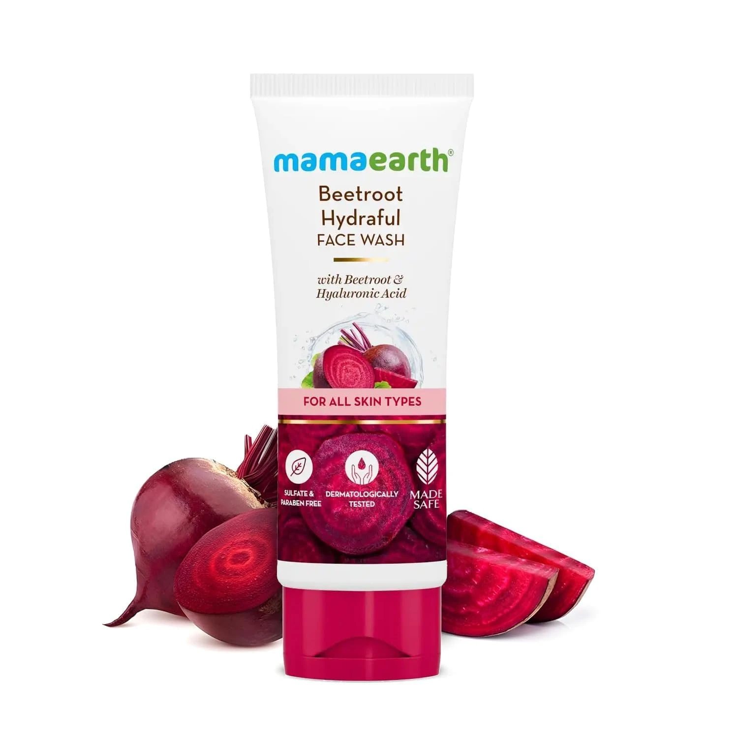 Mamaearth Beetroot Hydraful Face Wash 100ml - Kbazar - Korean Cosmetics Store