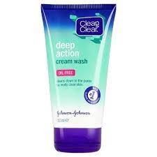 Clean & Clear Deep Action Cream Wash 150ml - Kbazar - Korean Cosmetics Store