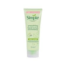 Simple Kind to Skin Smoothing Facial Scrub 75ml - Kbazar - Korean Cosmetics Store