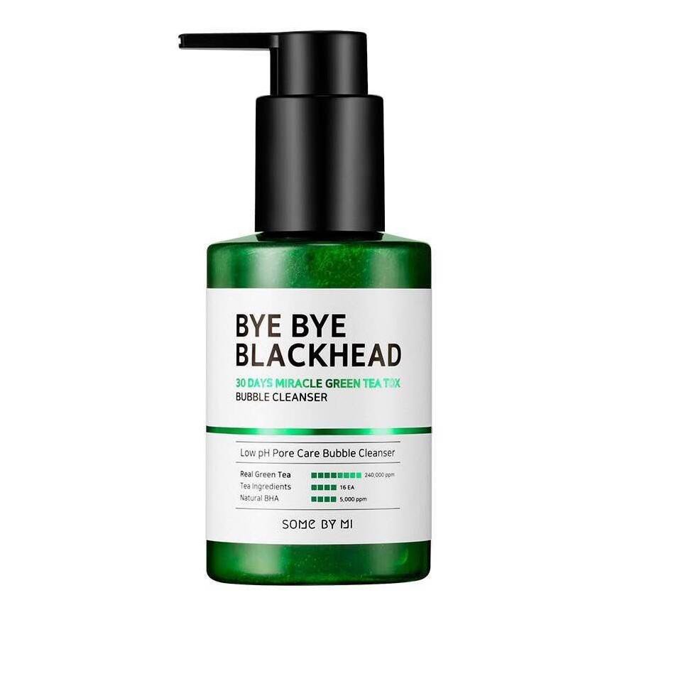 Some By Mi Bye Bye Blackhead Green Tea Tox Bubble Cleanser 120g - Kbazar - Korean Cosmetics Store