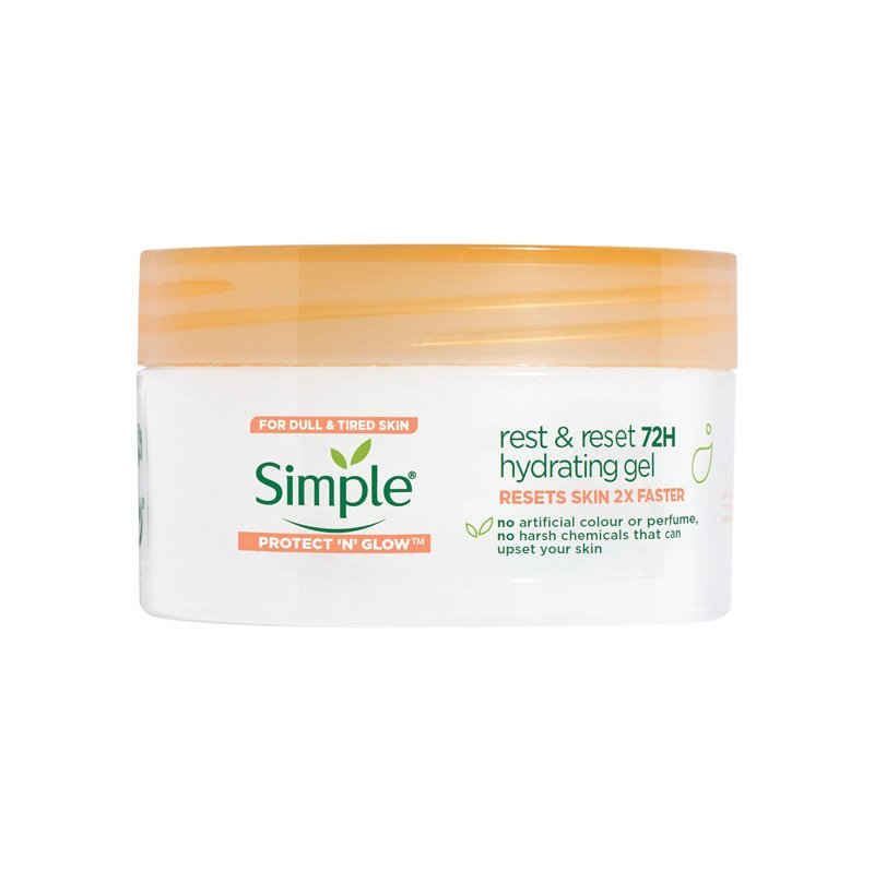 Simple Protect ‘N’ Glow rest and reset 72h hydrating gel (50ml) - Kbazar - Korean Cosmetics Store