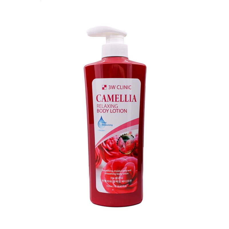 3W clinic relaxing body lotion Camellia 550ml - Kbazar Korean Cosmetics Store