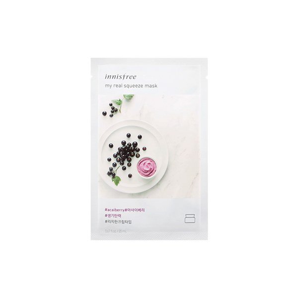 Innisfree My Real Squeeze Mask - Acai Berry 20ml - Kbazar Korean Cosmetics Store