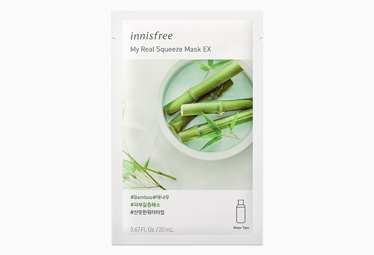 Innisfree My Real Squeeze Mask - Bamboo 20ml - Kbazar Korean Cosmetics Store