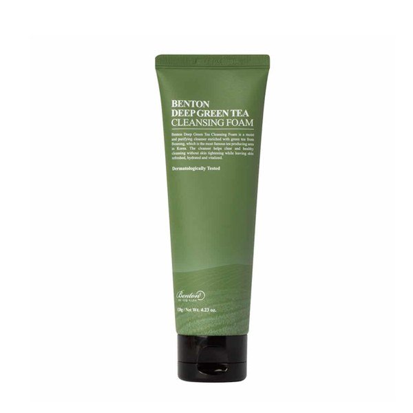 Benton Deep Green Tea Cleansing Foam 120g - Kbazar - Korean Cosmetics Store