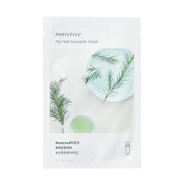 Innisfree My Real Squeeze Mask - Tea Tree 20ml - Kbazar - Korean Cosmetics Store