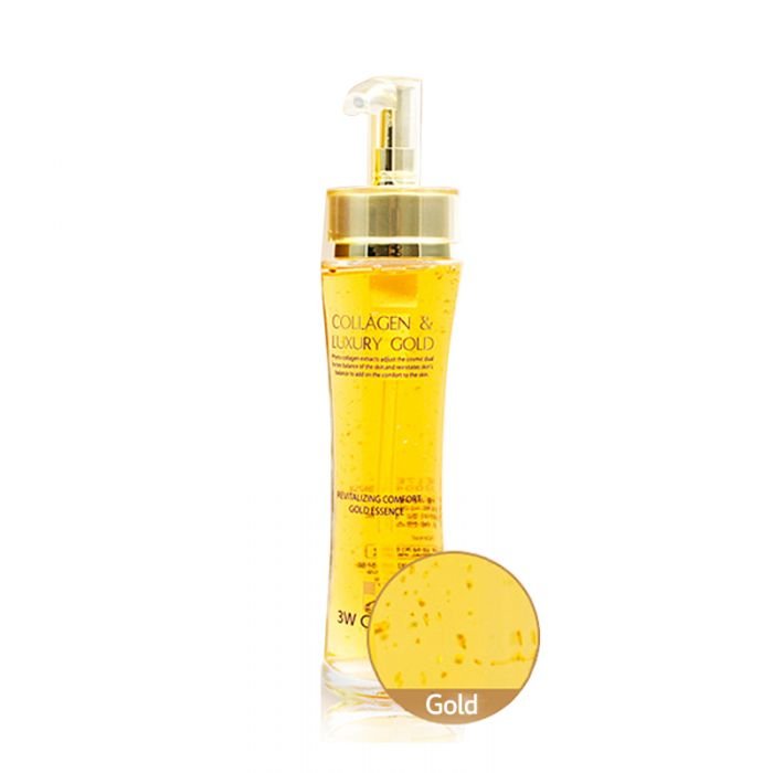 3W Clinic collagen and luxury revitalizing comfort 24K gold essence 150ml - Kbazar Korean Cosmetics Store