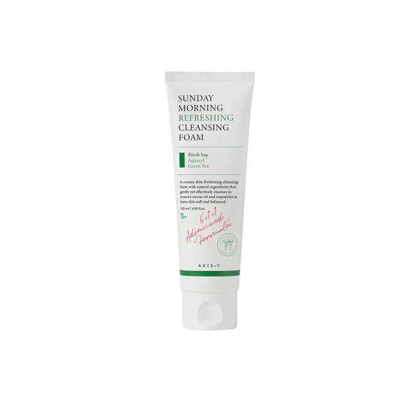 Axis-Y Sunday Morning Refreshing Cleansing Foam 120ml - Kbazar Korean Cosmetics Store