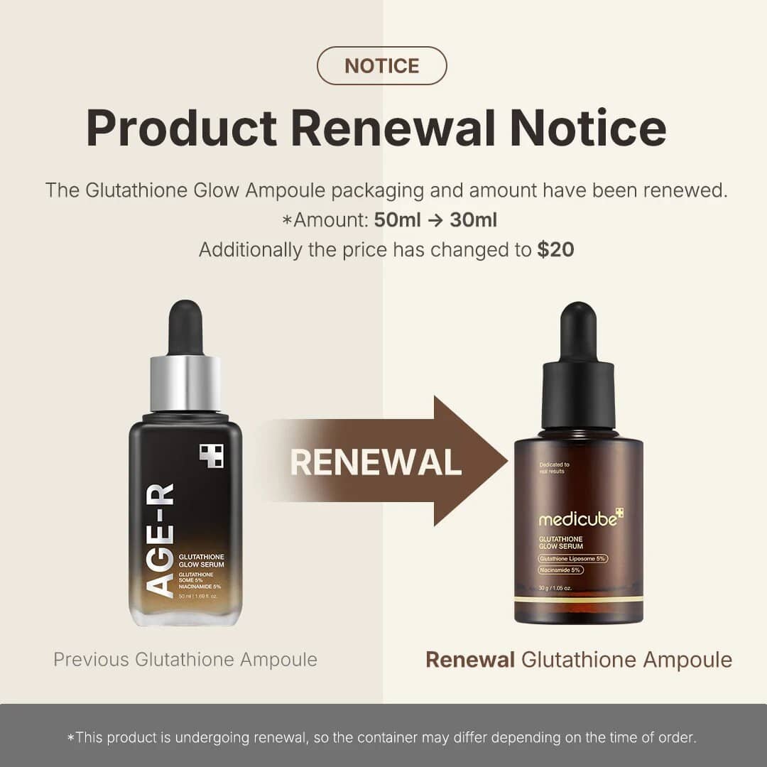 AGE-R Glutathione Glow Ampoule 30ml - Kbazar Korean Cosmetics Store