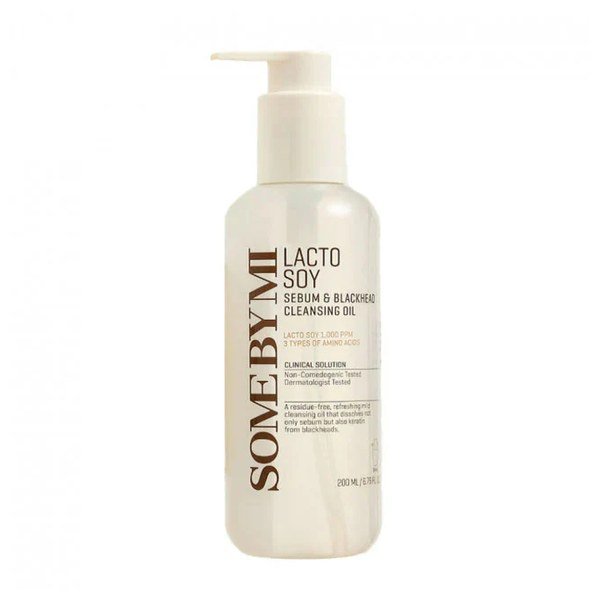 Some By Mi Lacto Soy Sebum & Blackhead Cleansing Oil 200ml - Kbazar - Korean Cosmetics Store