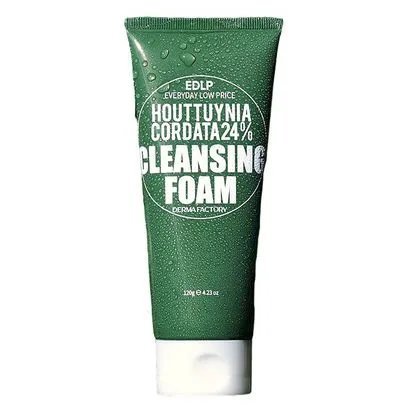 DERMA FACTORY EDLP Houttuynia Cordata 24% Cleansing Foam 120g - Kbazar - Korean Cosmetics Store