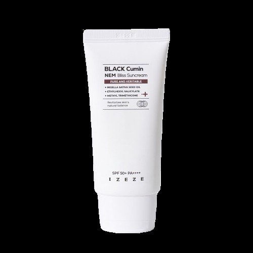 IZEZE Black Cumin NEM Bliss Suncream 50ml / SPF 50+ PA++++ - Kbazar - Korean Cosmetics Store