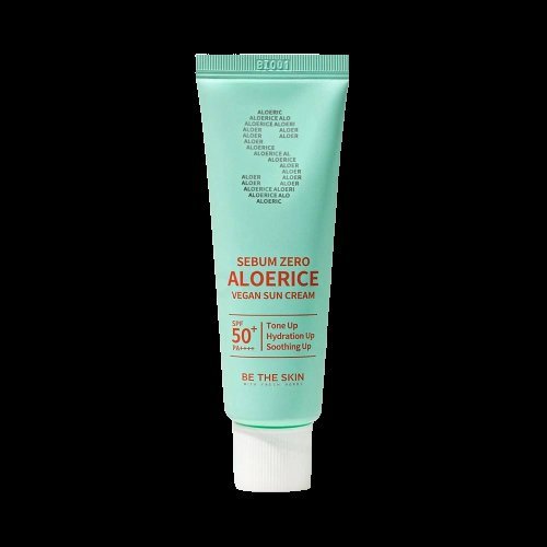 Be The Skin Sebum Zero Aloerice Vegan Sun Cream 50ml SPF 50+, PA++++ - Kbazar - Korean Cosmetics Store