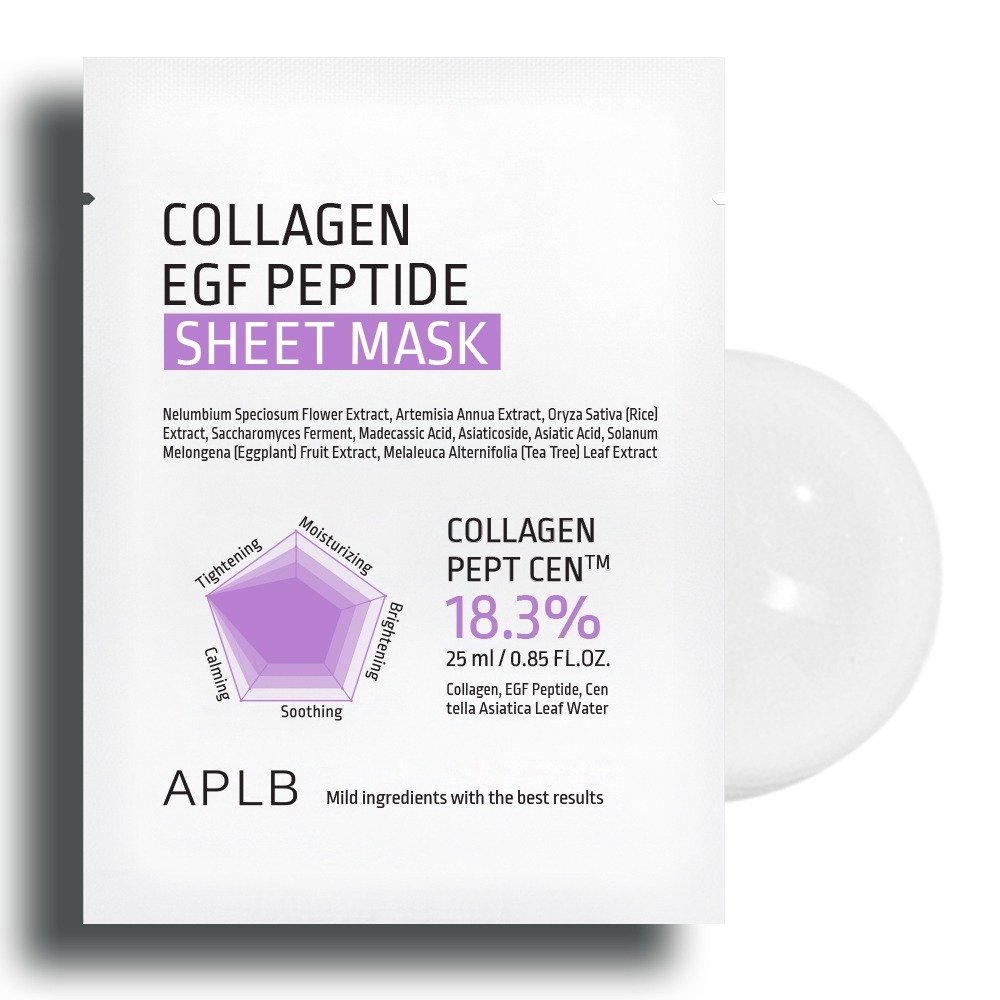 APLB Collagen EGF Peptide Sheet Mask 25ml - Kbazar Korean Cosmetics Store