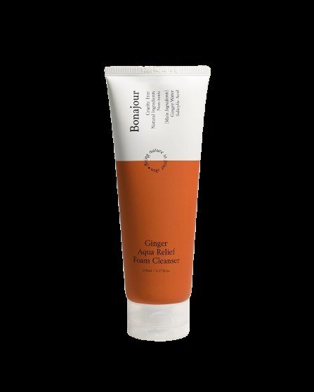 Bonajour Ginger Aqua Relief Foam Cleanser 150ml - Kbazar - Korean Cosmetics Store